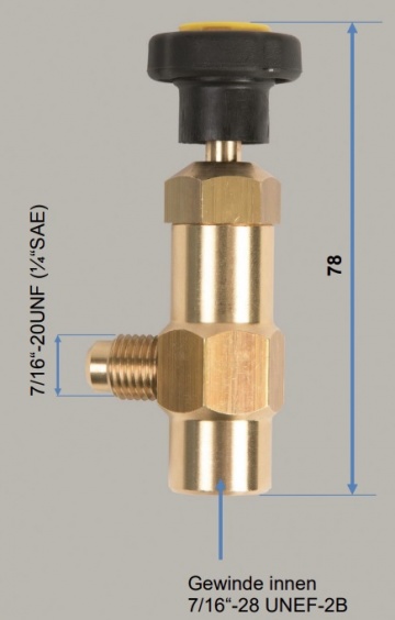 Refco 9881202: robinet butelii freon de unica folosinta